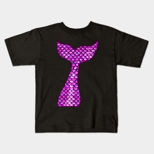 Mermaid tail - purple, shiny and magical mermaid tail Kids T-Shirt